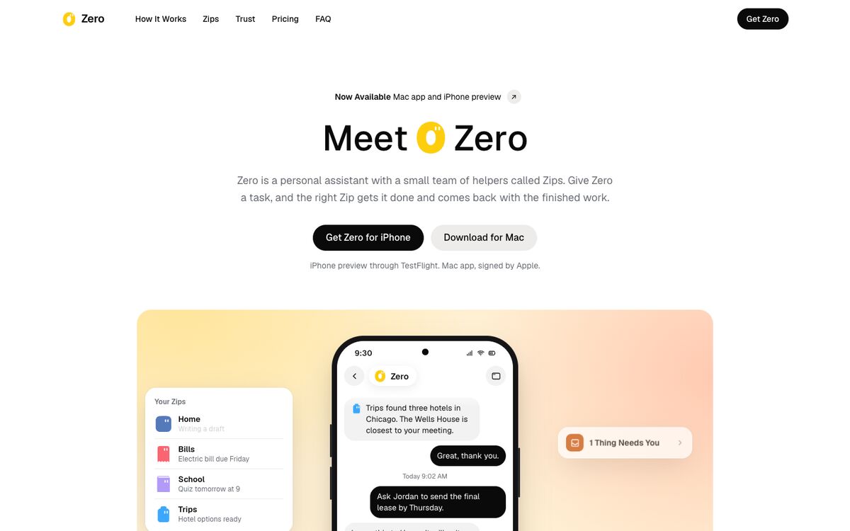 Zero website